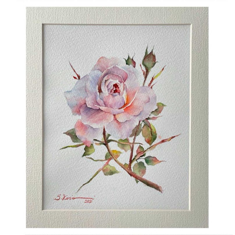 Rose Flower watercolor painting